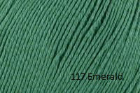 Universal Yarn Bamboo Pop a blend of Cotton and Bamboo. Color #117 Emerald.