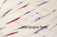 Universal Yarn Bamboo Pop a blend of Cotton and Bamboo. Color #306 Grape Dots.
