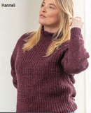 Hanneli pullover sweater, knitted in Remix Chunky