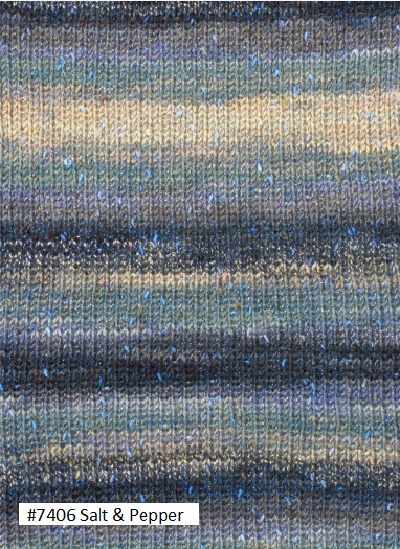 Berroco Sesame Yarn in color 7406 Salt and Pepper