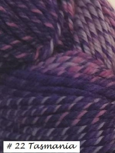 Brisbane Yarn from the Queensland Collection. An aran weight yarn for knit or crochet in color # 22 Tasmania