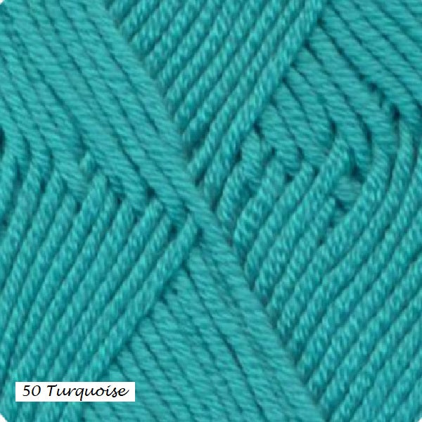 Cashmereno Sport Yarn from Ella Rae. Color #50 Turquoise