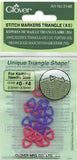 Triangle Stitch Markers from Clover Extra Small #3148