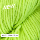 DK Merino Superwash from Plymouth. Color #1152 Lime Glow