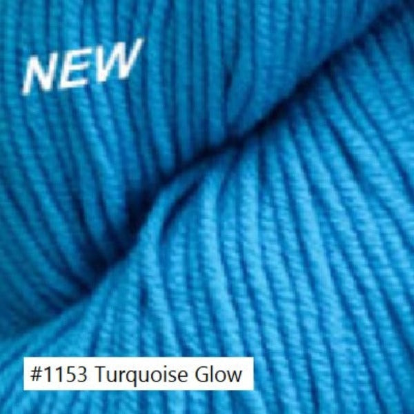DK Merino Superwash from Plymouth Yarn.  Color #1153 Turquoise Glow