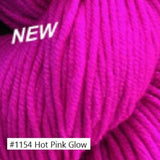 DK Merino Superwash Yarn from Plymouth Yarn. Color #1154 Hot Pink Glow
