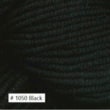 DK Merino Superwash Yarn from Plymouth Yarn. Color #1050 Black