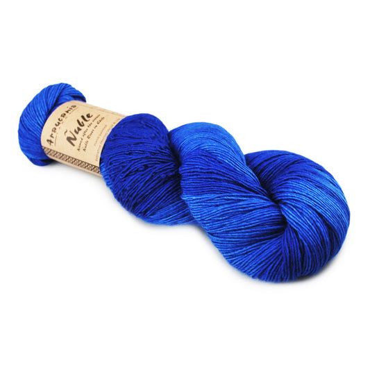 Nuble Yarn from Aracunia. A soft blend of extra fine Merino and Silk in tonal and semi-solid color.