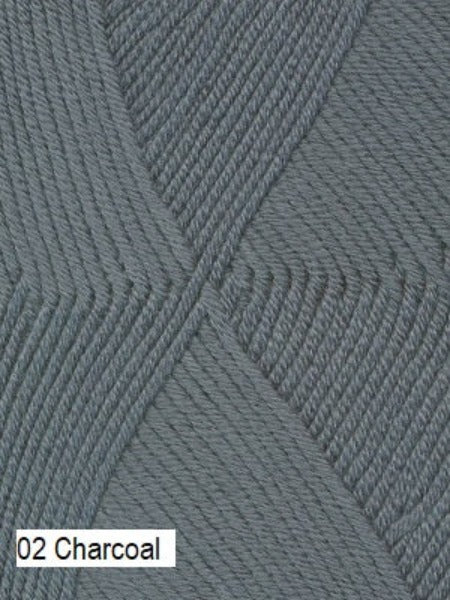 Ella Rae Cashmereno Sport yarn color #02 Charcoal.