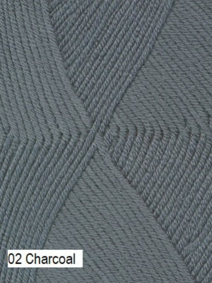 Ella Rae Cashmereno Sport yarn color #02 Charcoal.