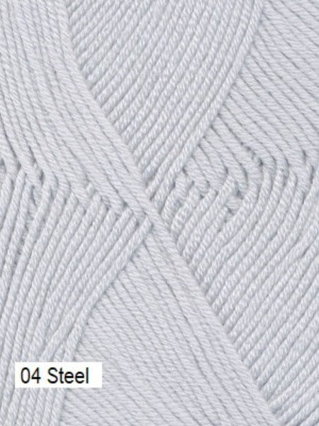 Ella Rae's Cashmereno Sport Yarn in color # 04 Steel.