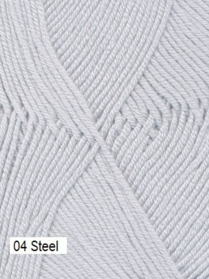 Ella Rae's Cashmereno Sport Yarn in color # 04 Steel.