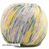 Ella Rae's Cashmereno Sport speckled Yarn in color # 210 Malibu Sands