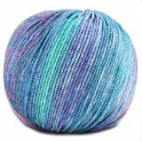 Ella Rae's Cashmereno Sport Speckled Yarn in color #203 Monterey Bay