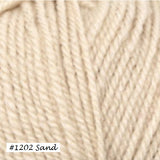 Encore Worsted Yarn from Plymouth Yarn. Color #1202 Sand