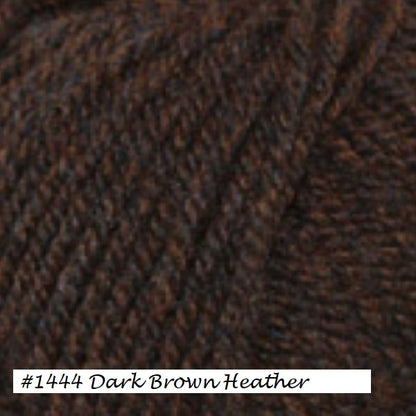 Dark Brown Heather (#1444) Encore Worsted Yarn from Plymouth Yarns