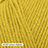 Encore worsted weight Yarn from Plymouth. Color #150 Sour Apple