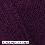 Encore worsted weight Yarn from Plymouth. Colore #158 Purple Amethyst