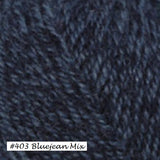 Encore worsted weight Yarn from Plymouth. Color #403 Bluejean Mix
