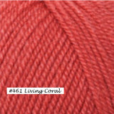 Encore Worsted Yarn in color #461 Living Coral. From Plymouth Yarns
