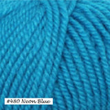 Color #480 Neon  Blue Yarn in Encore Worsted., from Plymouth Yarns