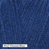 Encore Worsted Yarn from Plymouth Yarns. Colore #517 Denim Blue