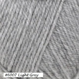 Encore Worsted Yarn in color #6007 Light Grey, from Plymouth Yarn