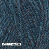 Bluebell (#658) Encore Worsted from Plymouth Yarns.