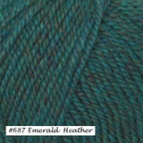 Emerald Heather (#687) Encore Worsted Yarn from Plymouth Yarns.