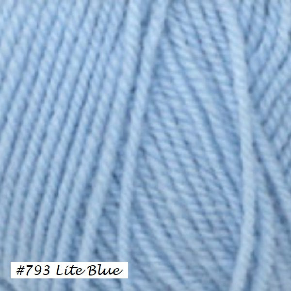 Encore Worsted Yarn from Plymouth. Color #793 Lite Blue