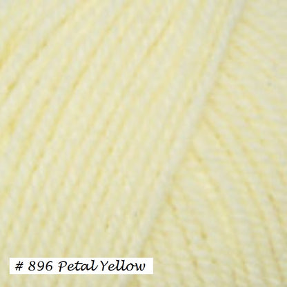 Encore Worsted Yarn in color #896 Petal Yelllow,  from Plymouth Yarns