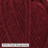Encore Worsted Yarn from Plymouth Yarns. Color #999 Deep Burgundy