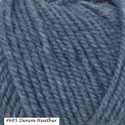 Denim Heather (#685) Encore Worsted Yarn from Plymouth Yarn