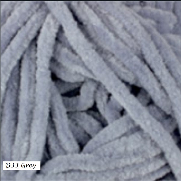 Flutterby Chunky Yarn from James C Brett. Color #B33 Grey