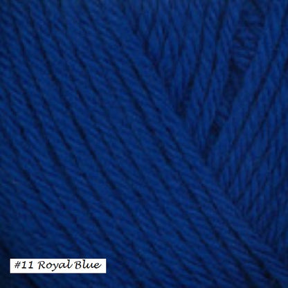 Galway Worsted Yarn from Plymouth Yarns. Color #11 Royal Blue