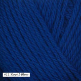 Galway Worsted Yarn from Plymouth Yarns. Color #11 Royal Blue