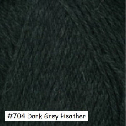 Galway Worsted Yarn from Plymouth Yarns. Color #704 Dark Grey Heather