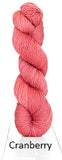 Harvest Fingering Yarn from Urth Yarns. Color Cranberry