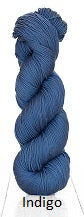 Harvest Fingering Yarn from Urth Yarns. Color Indigo