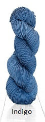 Harvest Worsted Yarn from Urth Yarns. Color Indigo