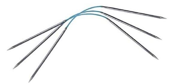 Hiya Hiya Flyers. Set of 3 Double Point Knitting Needles with flexable center cord.