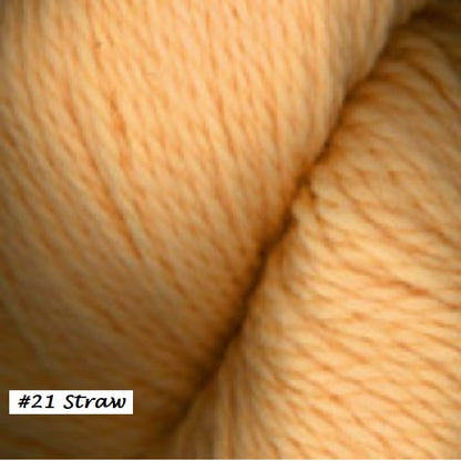 Homestead Yarn an aran weight, from Plymouth Yarns, color 21 Straw