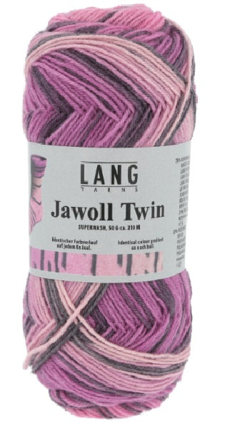 Jawoll Twin from Lang. A color changing sock yarn. Color #515