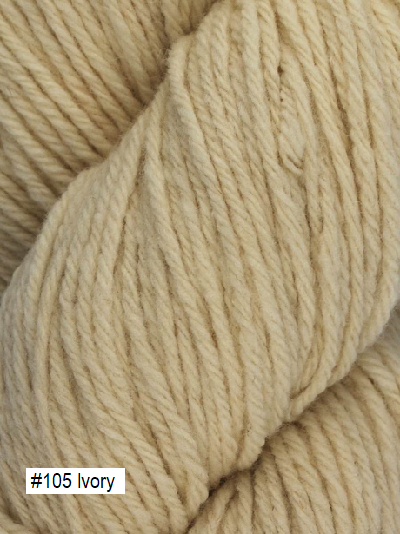 Santa Cruz Yarn from Juniper Moon Farms. Color #105 Ivory