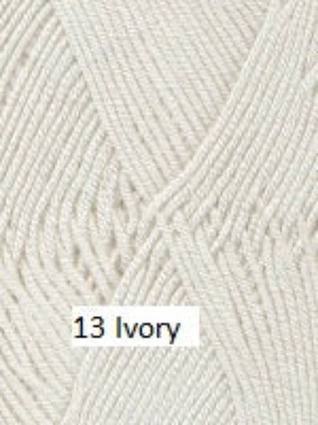 Ella Rae's Cashmereno Sport Yarn in color # 13 Ivory.