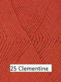 Ella Rae's Cashmereno Sport Yarn in color # 25 Clementine.