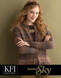 Classic Cardi knit pattern from Knitting Fever for Painted Sky yarn. A worsted weight yarn in 100% superwash wool.