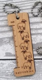 Katrinkles 2" Ruler with sheep design and chain. 1" x 3"