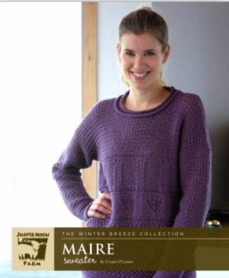 Maire Sweater Pattern. A Knit pattern by Ursula O'Connor for Patagonia Organic Merino Yarn.