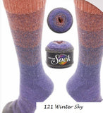 Painted Sock from Knitting Fever. Color #121 Winter Sky